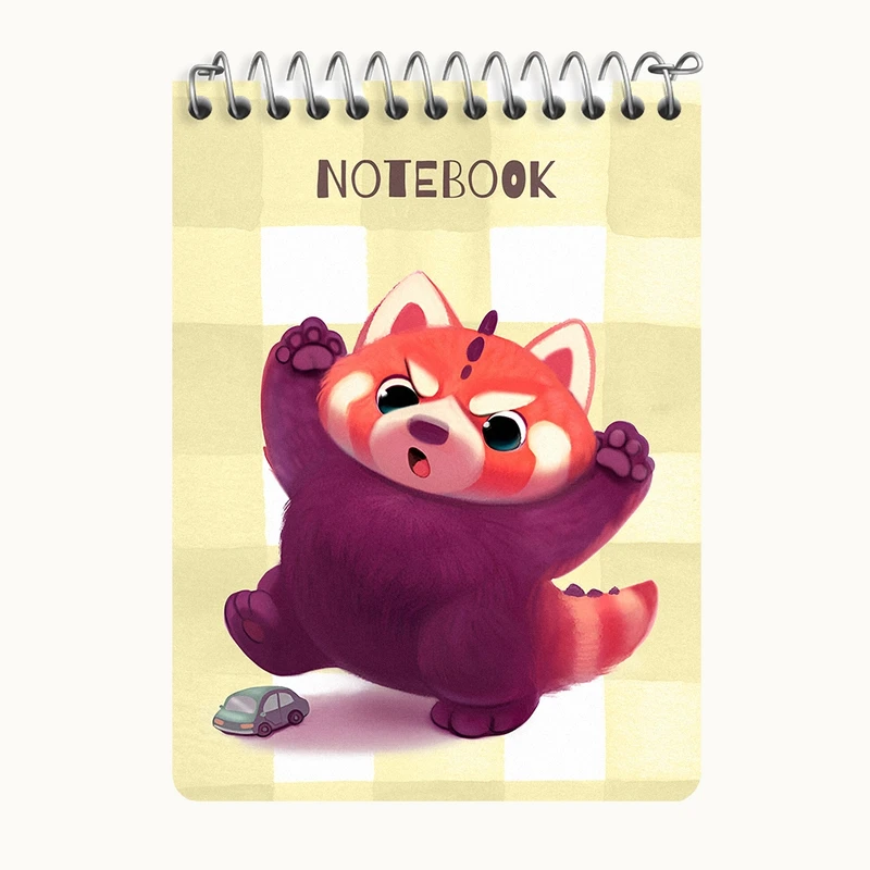 دفتر یادداشت 50 برگ خندالو طرح راکون عصبانی کد N6518