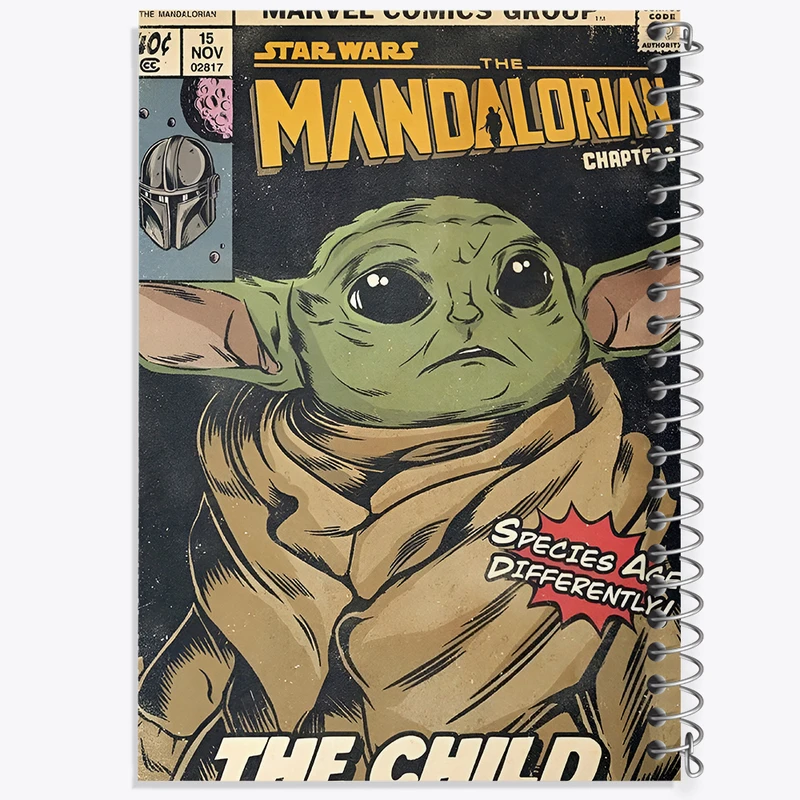 دفتر مشق 100 برگ خندالو طرح بیبی یودا (The Mandalorian) کد F13755