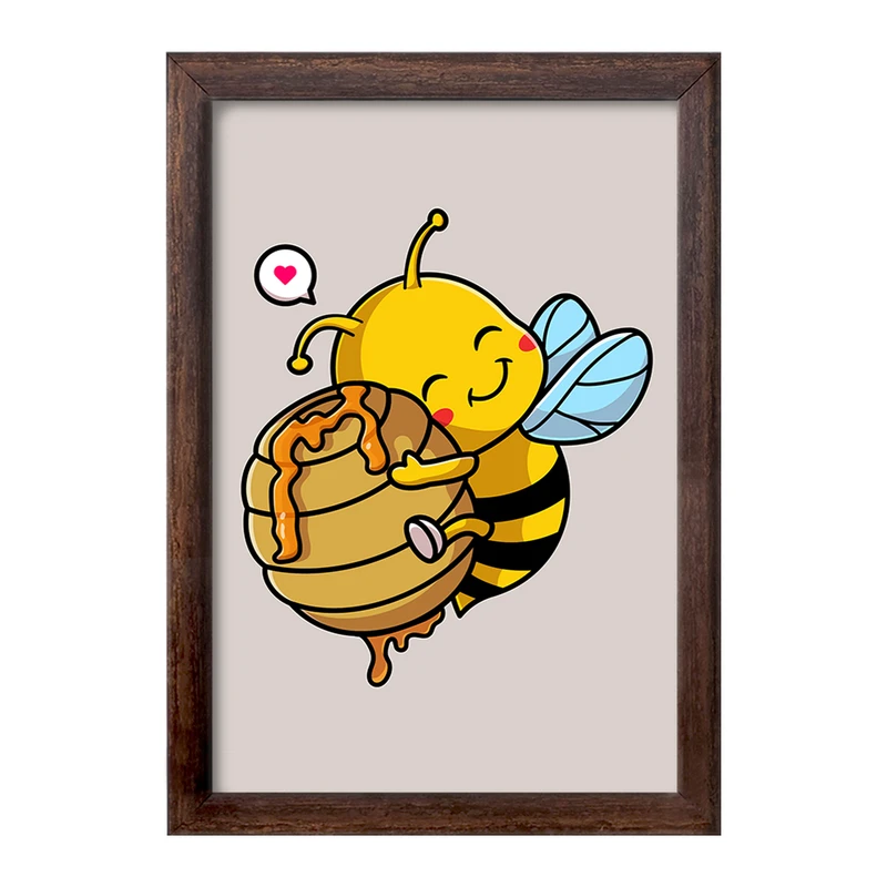 تابلو خندالو طرح حیوانات بامزه زنبور کد 29695