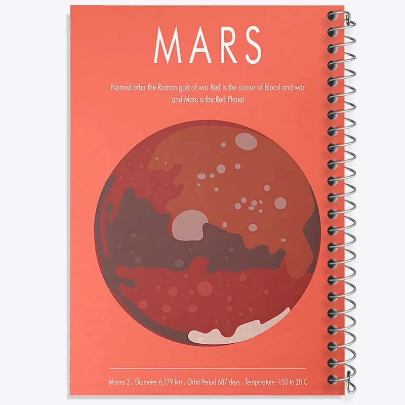 دفتر لیست خرید 50 برگ خندالو طرح مریخ (Mars) کد F13884