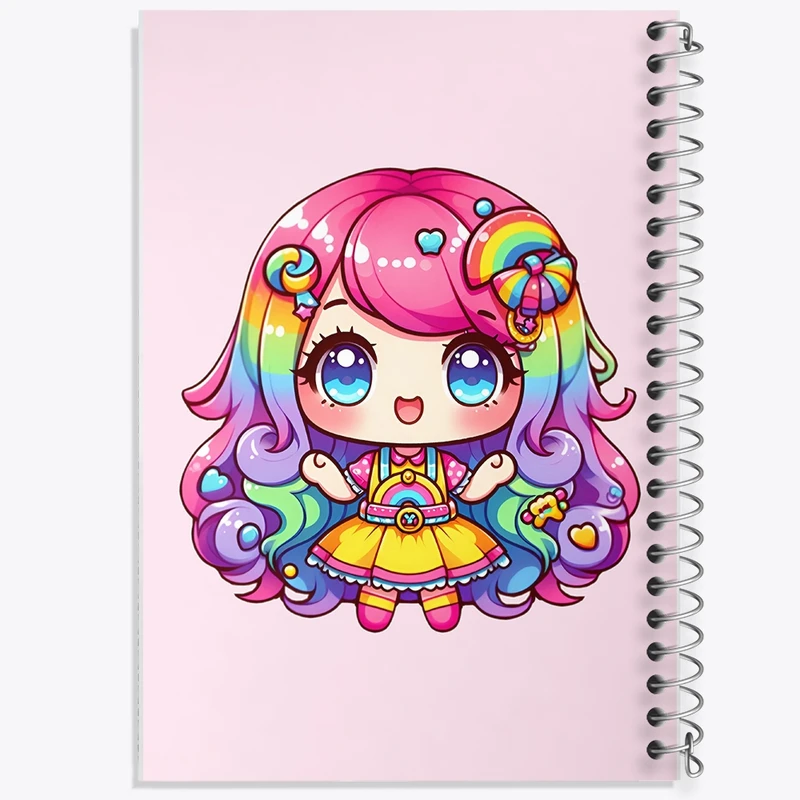 دفتر طراحی 50 برگ خندالو طرح دخترانه کیوت کد N4334