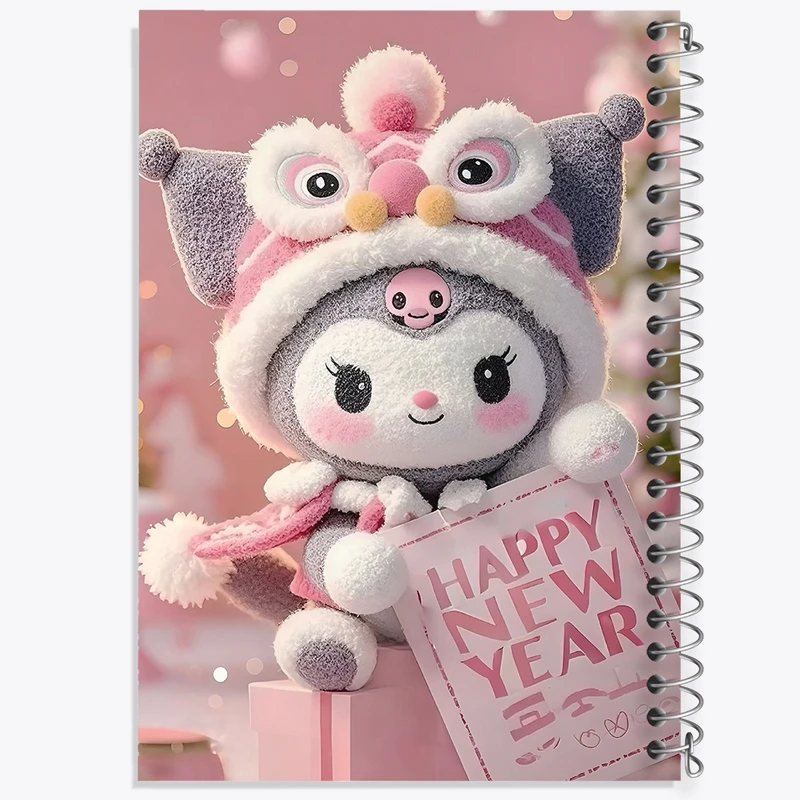 دفتر شطرنجی 50 برگ خندالو طرح کرومی (Kuromi) کد F10296