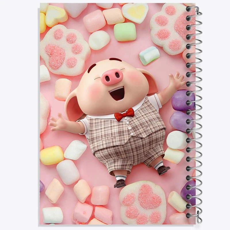 دفتر طراحی 50 برگ خندالو طرح بچه خوک  کد 2965