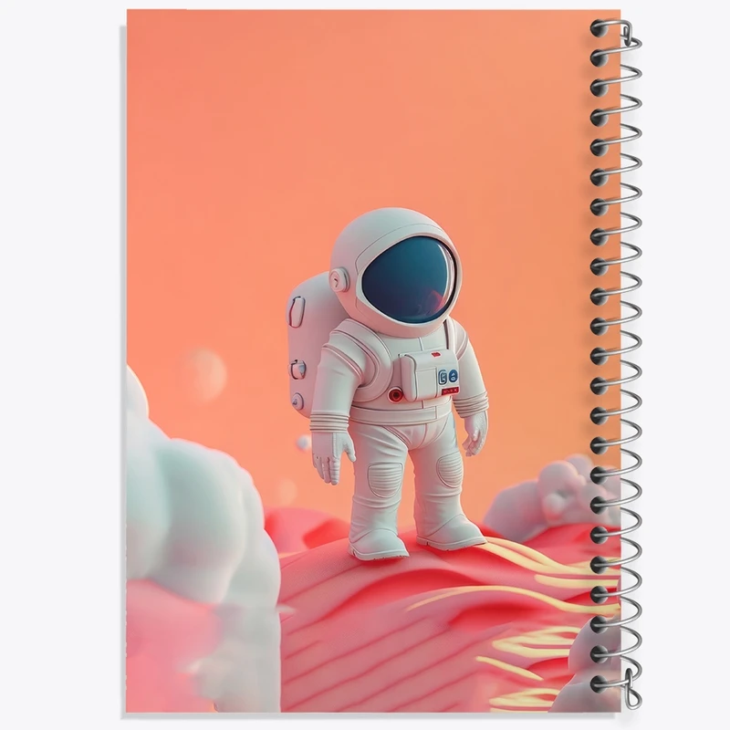 دفتر طراحی 50 برگ خندالو طرح فضانورد کد N2243