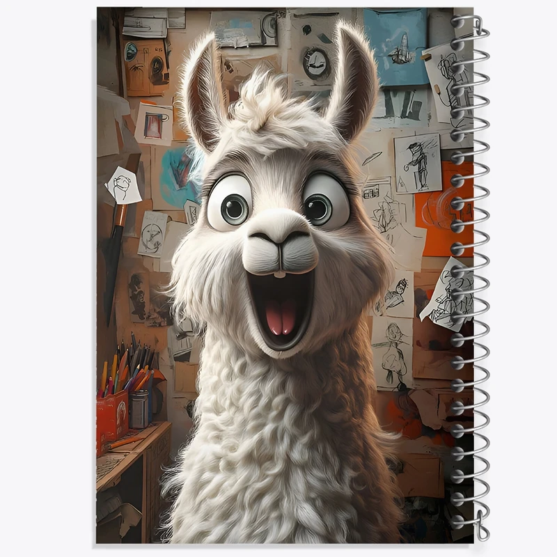 دفتر شطرنجی 50 برگ خندالو طرح لاما کد F9266