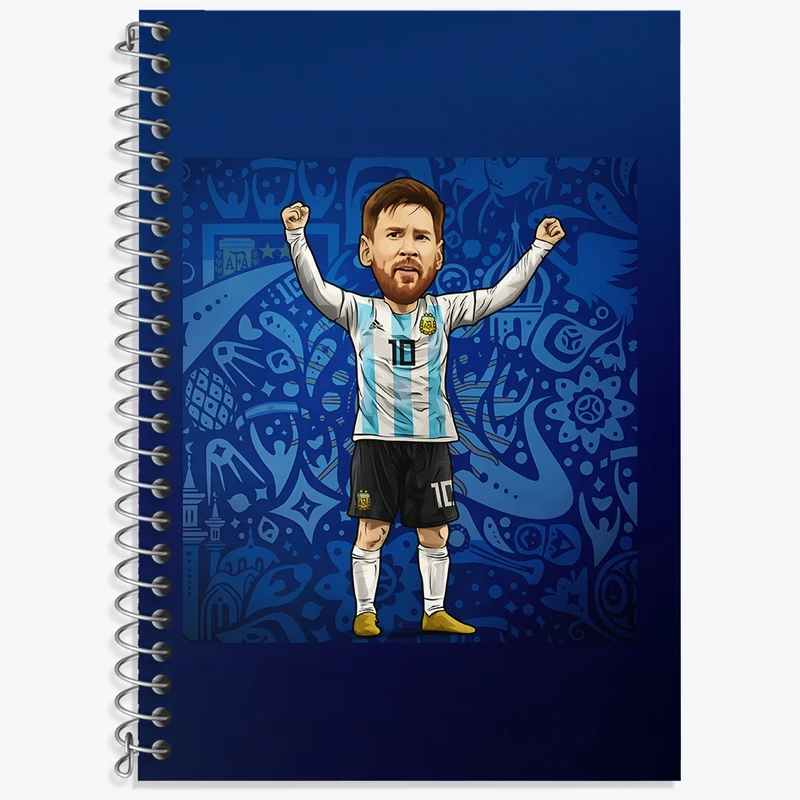 دفتر زبان 50 برگ خندالو مدل سه خط طرح لیونل مسی کد N8255