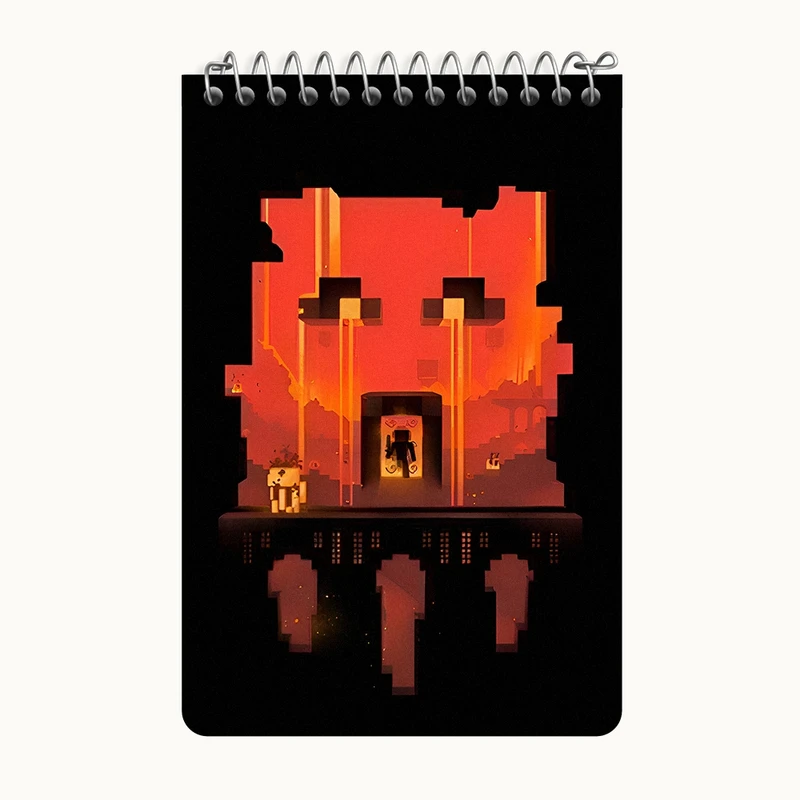 دفتر یادداشت 50 برگ خندالو طرح ماینکرافت (Minecraft) کد F3486