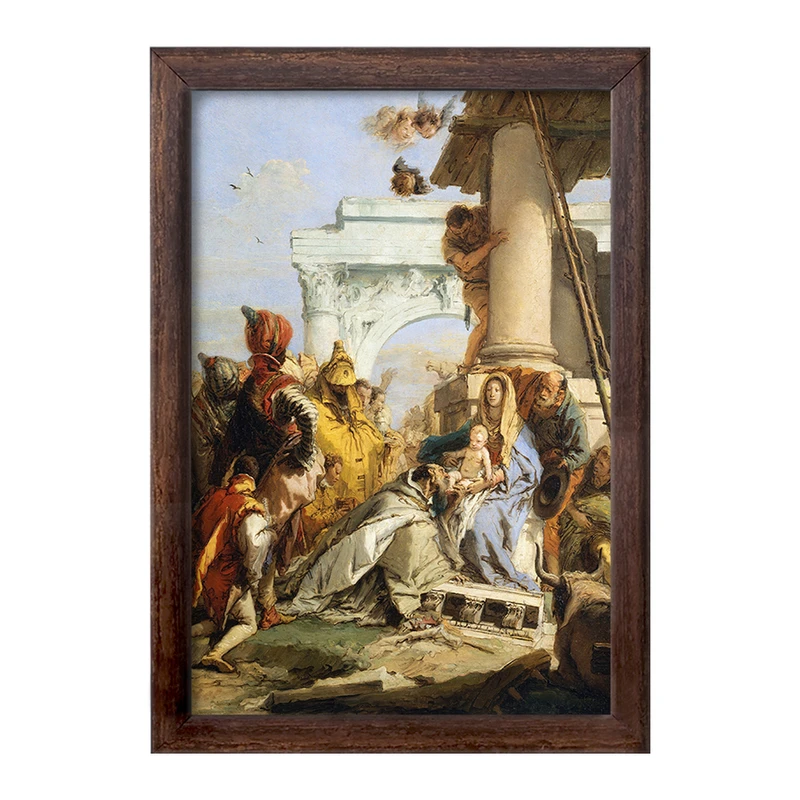 تابلو خندالو طرح نقاشی پرستش مجوس اثر جیووانی باتیستا تیپولو کد F12317