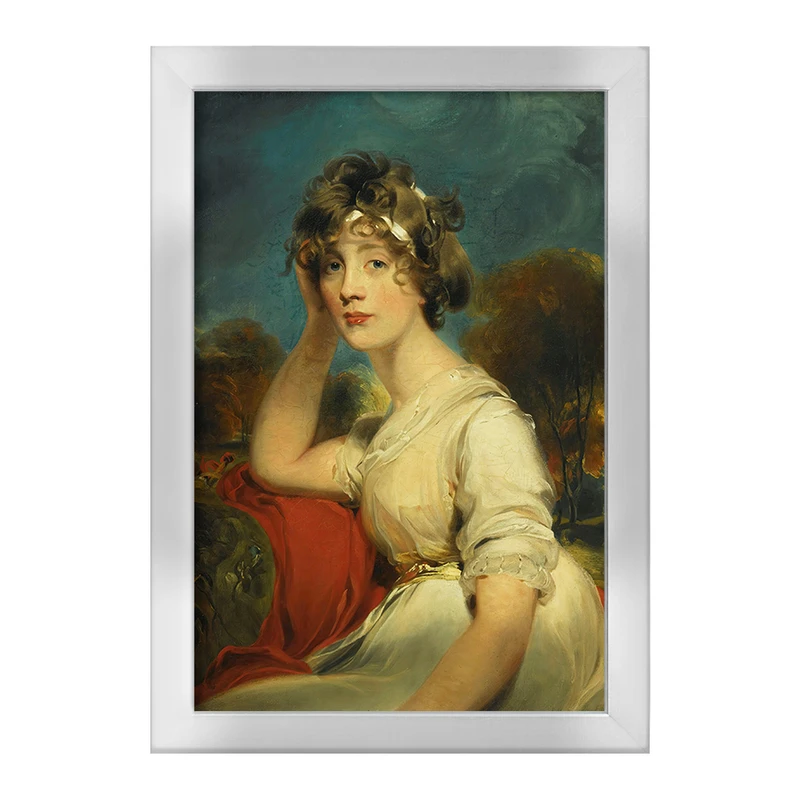 تابلو خندالو طرح پرتره بانو جین لانگ اثر سر توماس لارنس کد F12351