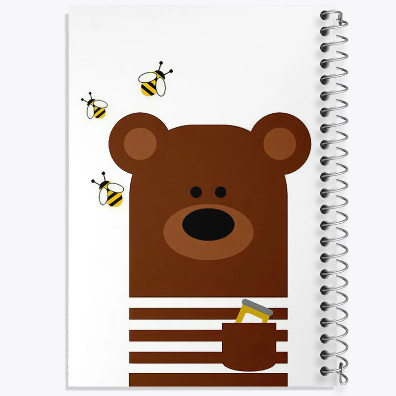 دفتر مشق 50 برگ خندالو طرح خرس بامزه کد F3163