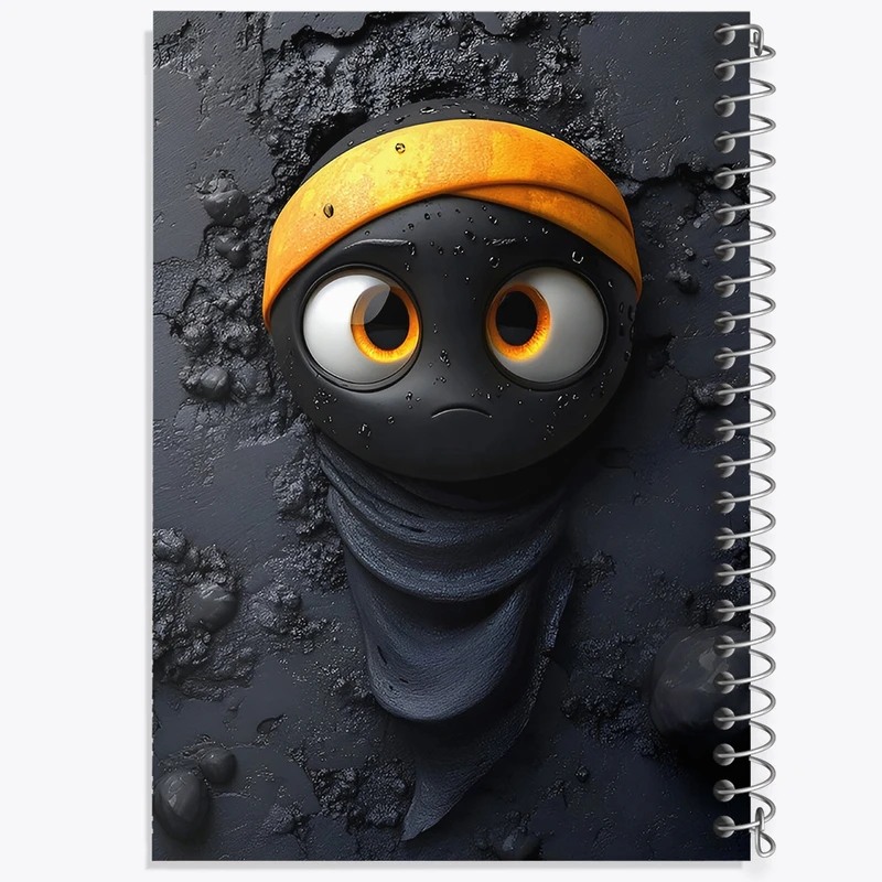 دفتر شطرنجی 50 برگ خندالو طرح شکلک بامزه کد F4315