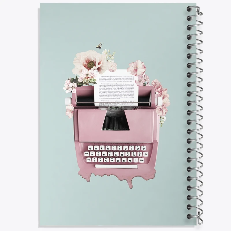 دفتر طراحی 50 برگ خندالو طرح ماشین تایپ کد N2559