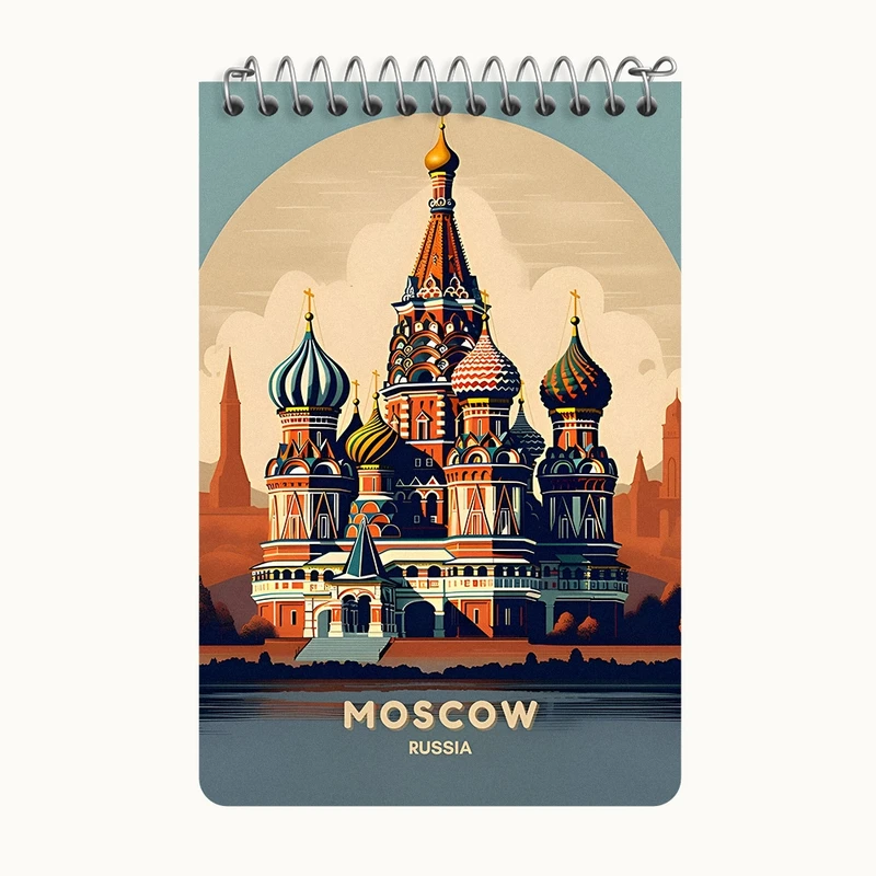 دفتر یادداشت 50 برگ خندالو طرح موسکو (Moscow) کد F6369