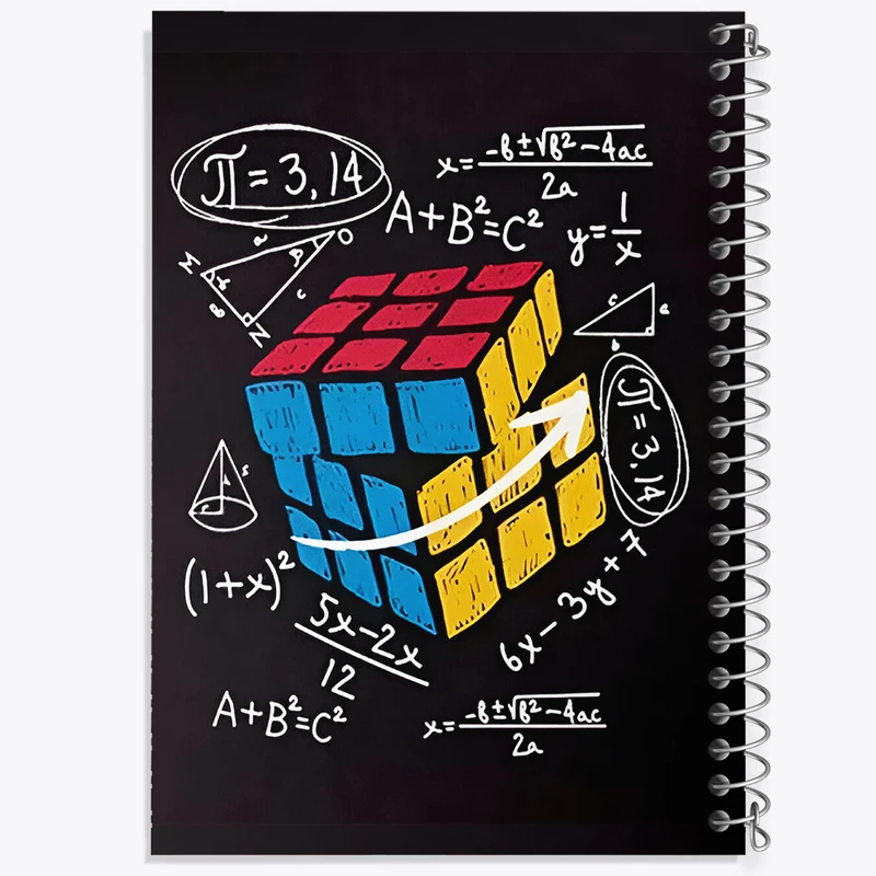 دفتر مشق 100 برگ خندالو طرح مکعب روبیک و ریاضی کد N6958