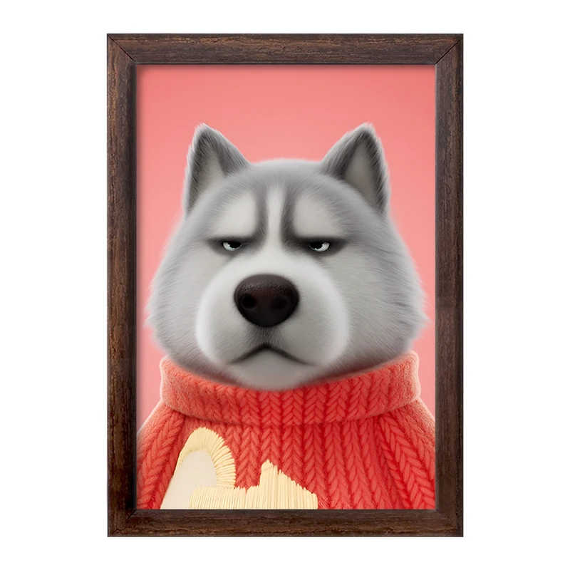 تابلو خندالو طرح سگ کد F10054