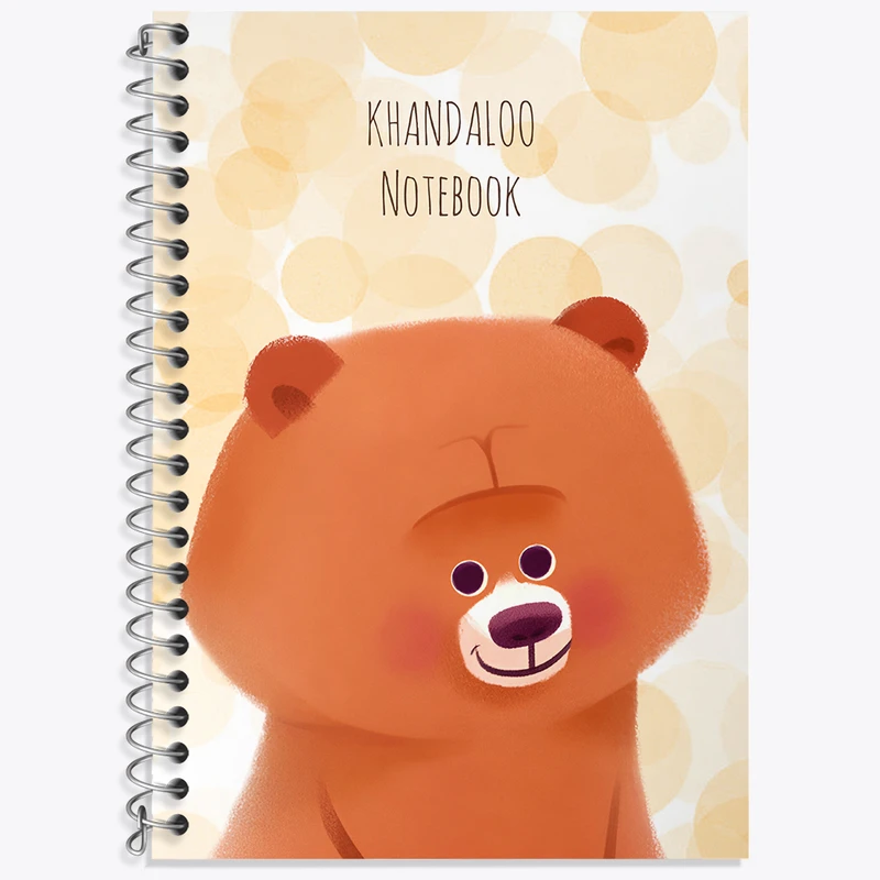 دفتر زبان 50 برگ خندالو مدل دو خط طرح خرس کیوت کد N8957