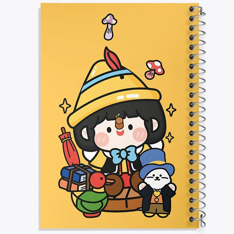 دفتر طراحی 50 برگ خندالو طرح پینوکیو کیوت کد N3921