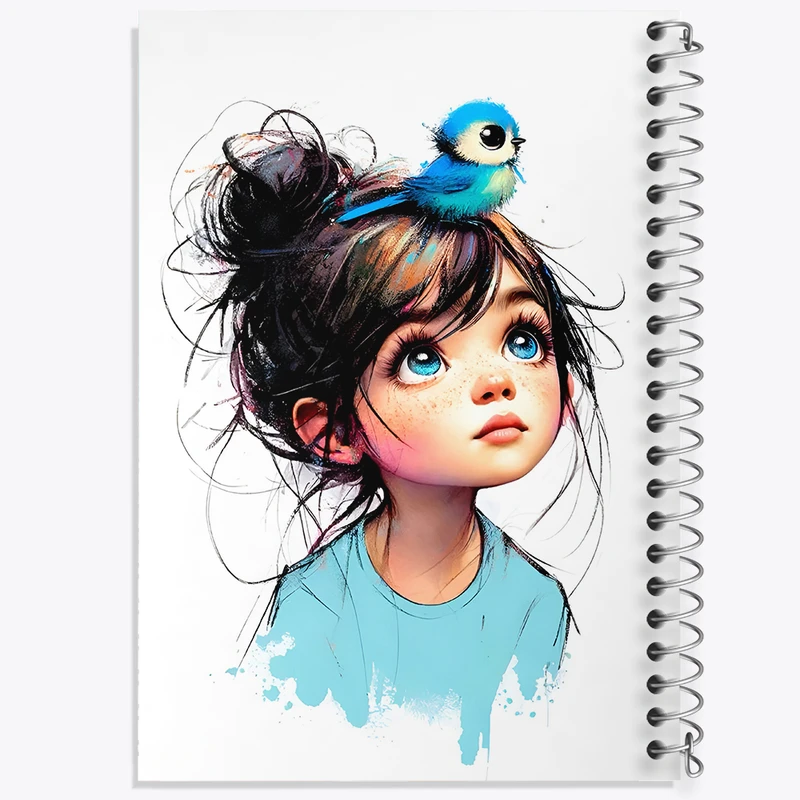 دفتر نقاشی 50 برگ خندالو طرح دخترانه کد F3831