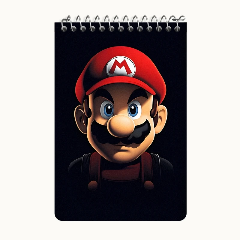 دفتر یادداشت 50 برگ خندالو طرح سوپر ماریو (Super Mario) کد F12015
