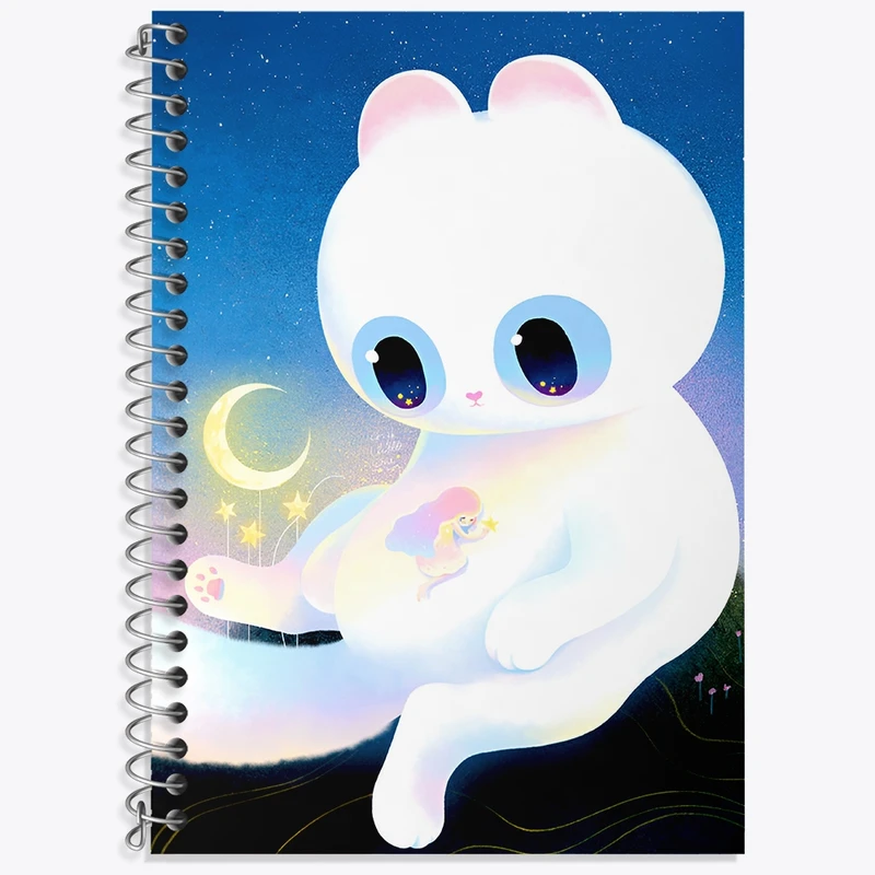 دفتر لغت 50 برگ خندالو طرح دختر و گربه کد N6588