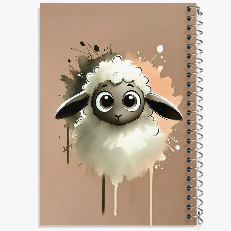 دفتر طراحی 50 برگ خندالو طرح گوسفند بامزه کد N6994