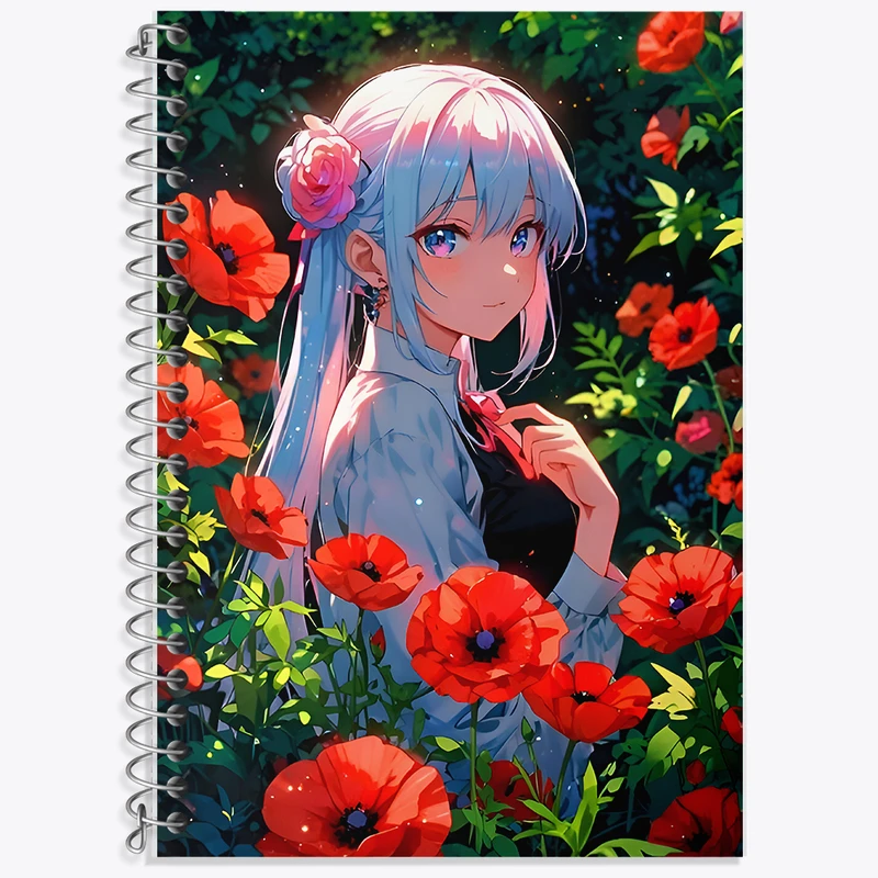 دفتر زبان 50 برگ خندالو مدل دو خط طرح دخترانه کد F9598