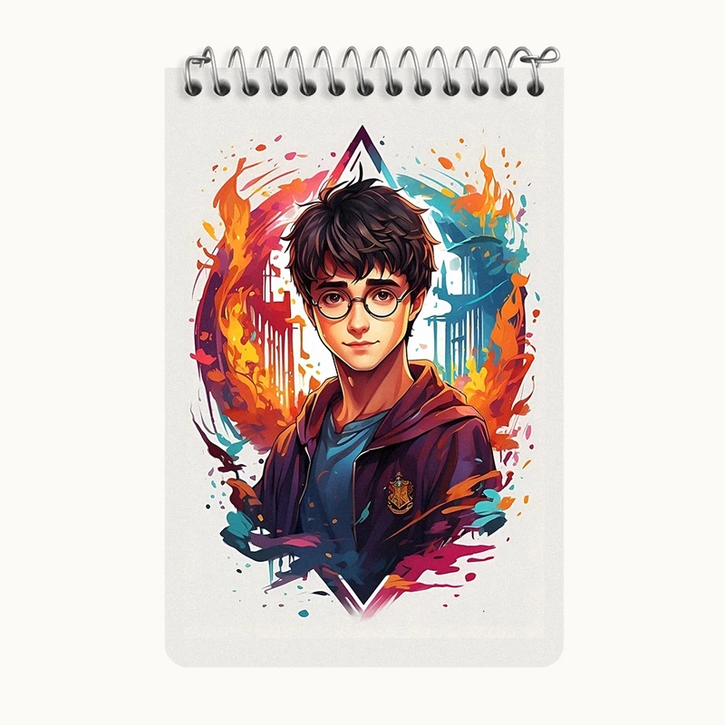 دفتر یادداشت 50 برگ خندالو طرح هری پاتر (Harry Potter) کد F4352