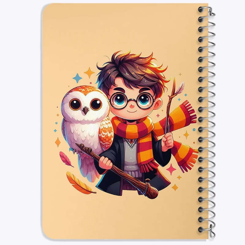 دفتر یادداشت 50 برگ خندالو طرح هری پاتر (Harry Potter) کد N2167