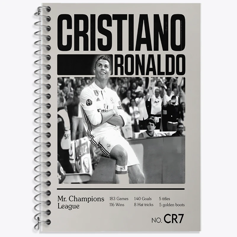 دفتر نت موسیقی 50 برگ خندالو طرح کریستیانو رونالدو کد F13477