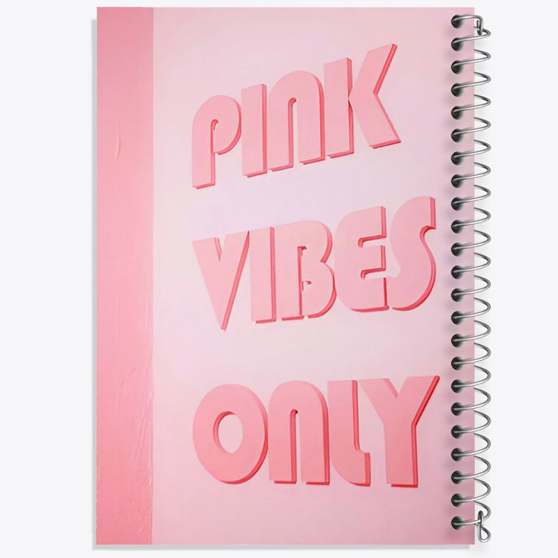 دفتر نقاشی 50 برگ خندالو طرح Pink Vibes Only کد F3848