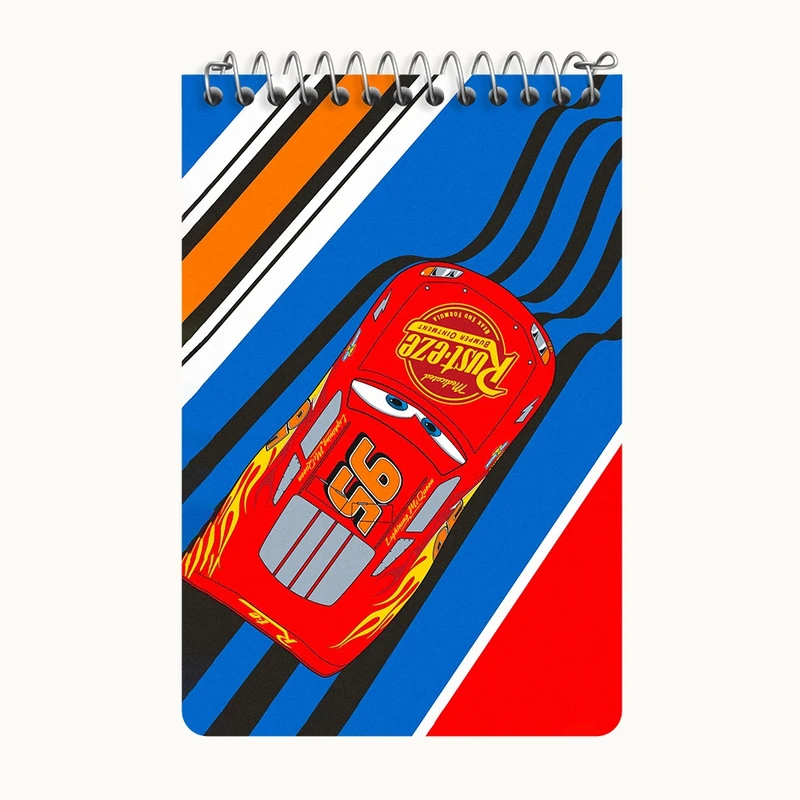 دفتر یادداشت 50 برگ خندالو طرح مک‌کوئین (Lightning McQueen) کد F6848