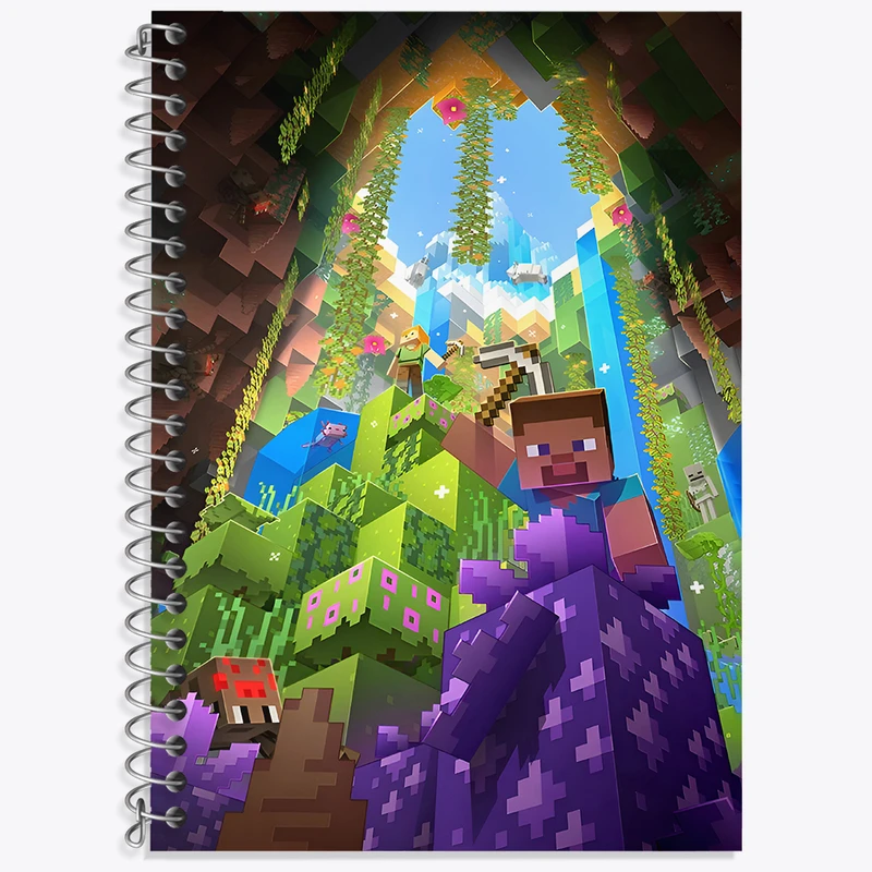 دفتر نت موسیقی 50 برگ خندالو طرح ماینکرافت (Minecraft) کد F3546