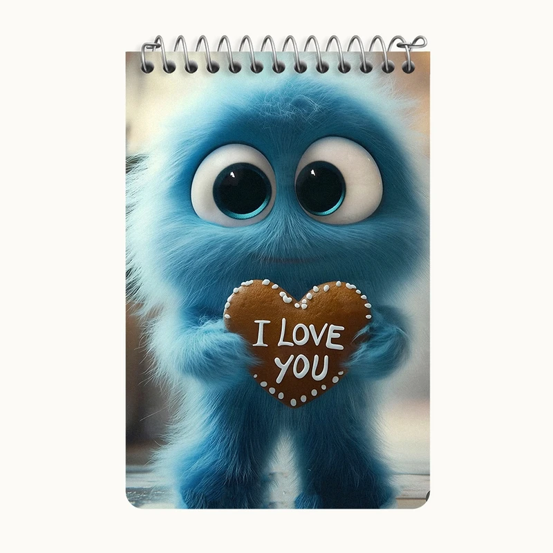 دفتر یادداشت 50 برگ خندالو طرح هیولای بامزه کد F5707