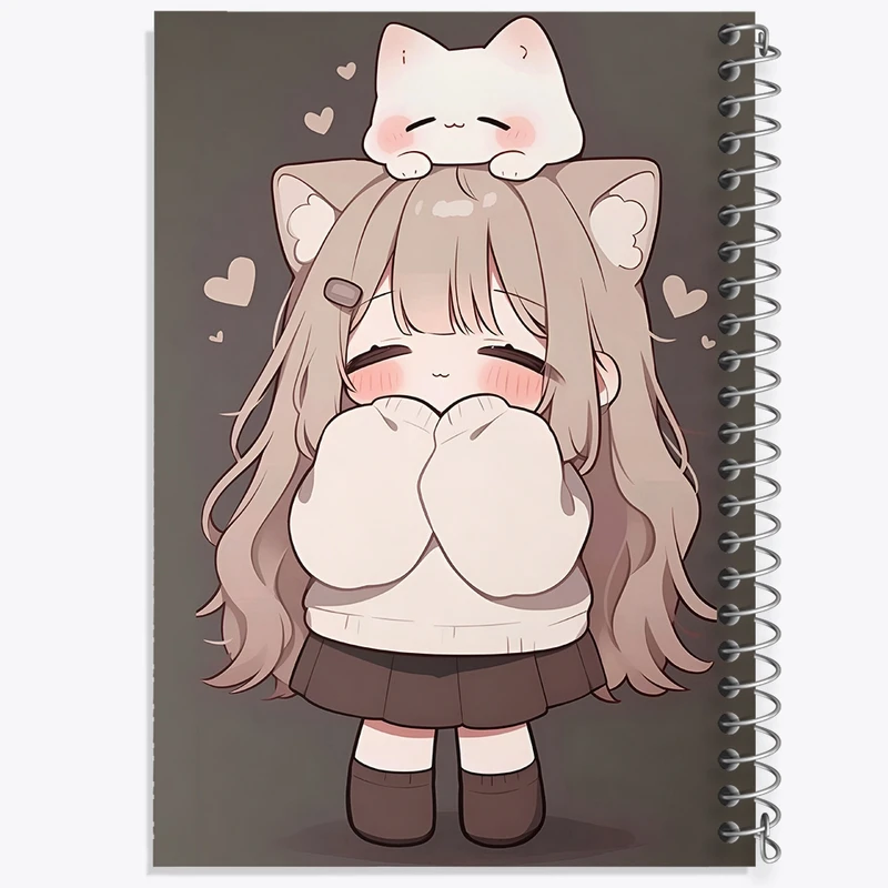 دفتر شطرنجی 50 برگ خندالو طرح دخترانه کیوت کد F4259