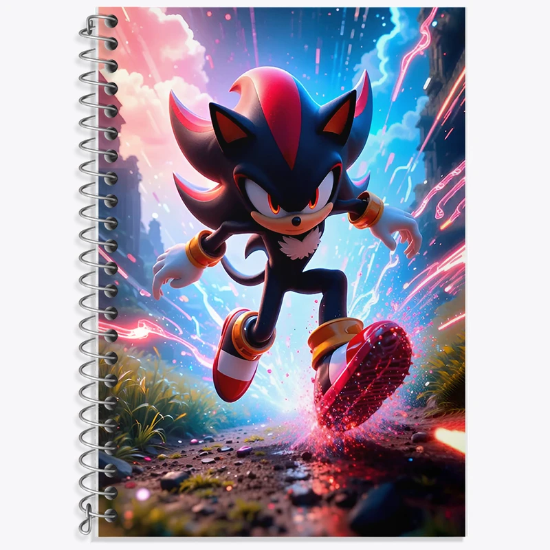 دفتر زبان 50 برگ خندالو مدل دو خط طرح سونیک (Sonic) کد F12650