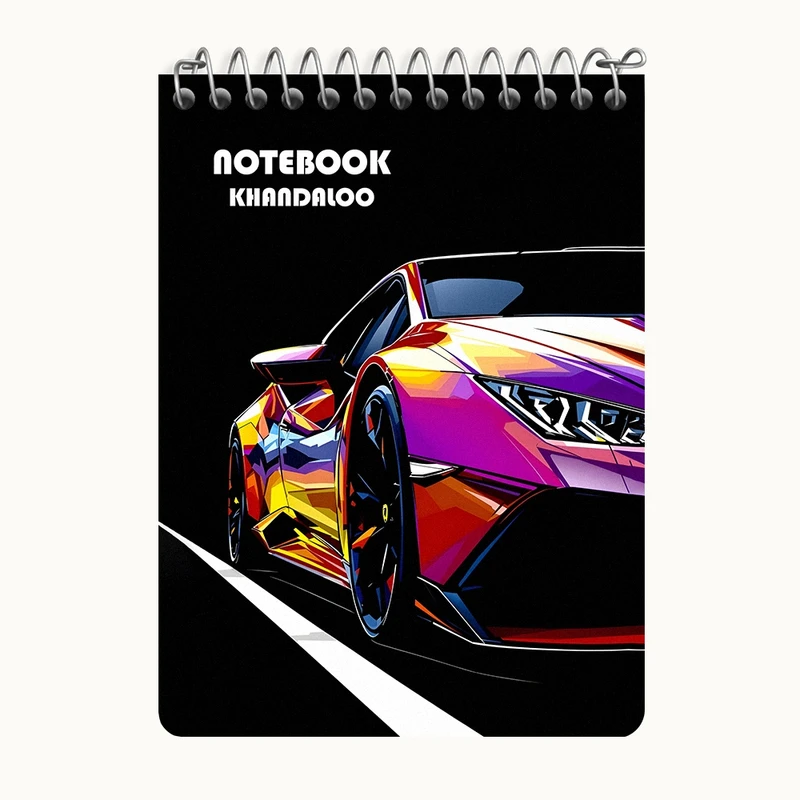 دفتر یادداشت 50 برگ خندالو طرح لامبورگینی (Lamborghini) کد N7536