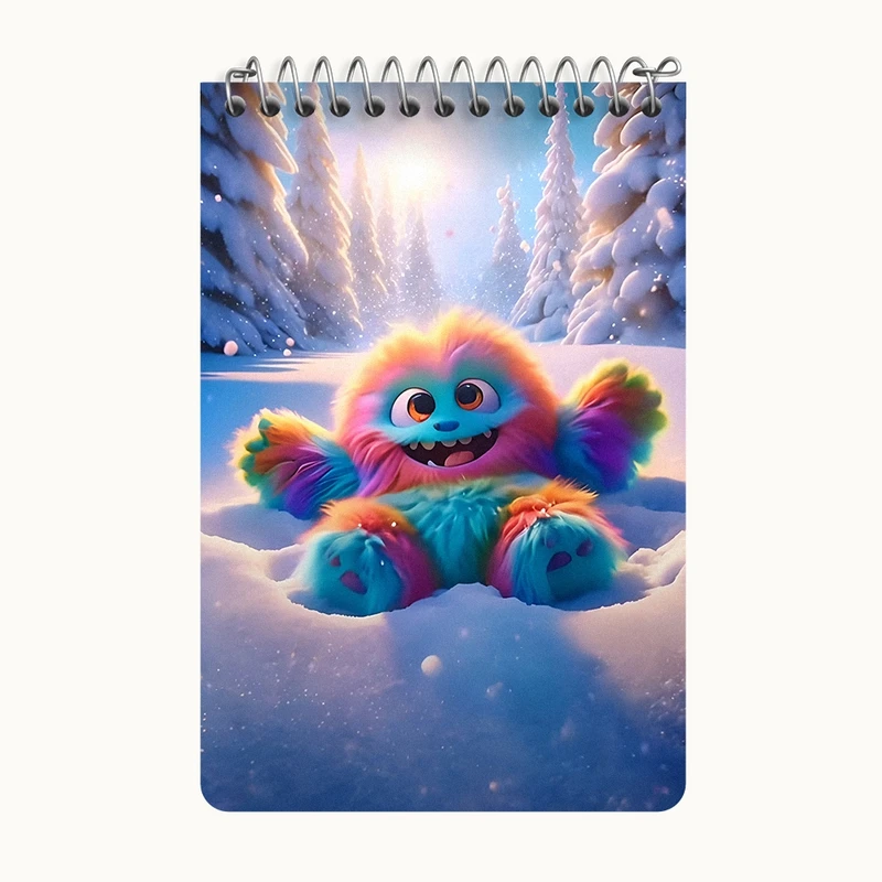 دفتر یادداشت 50 برگ خندالو طرح هیولای کیوت کد F6286