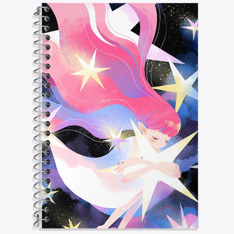 دفتر زبان دوخط 50 برگ خندالو طرح دخترانه کد F9336