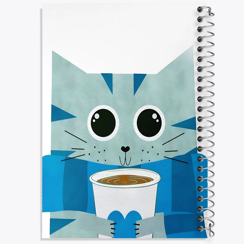 دفتر مشق 100 برگ خندالو طرح گربه کیوت کد F4874