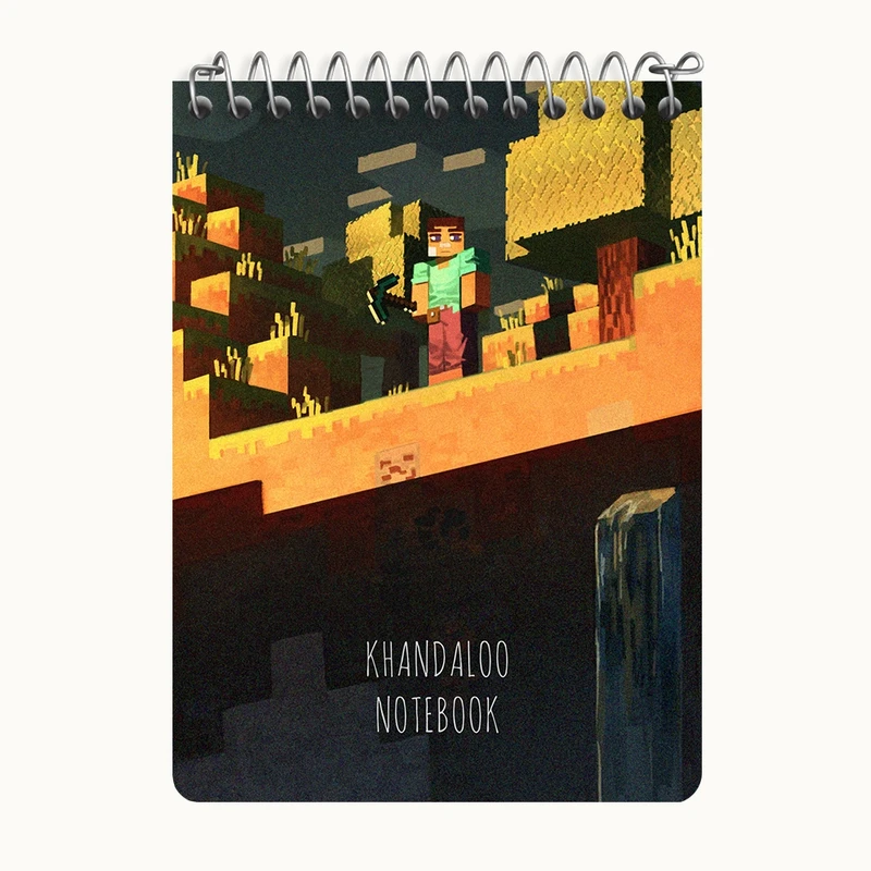 دفتر یادداشت 50 برگ خندالو طرح بازی ماینکرافت (Minecraft) کد N8792