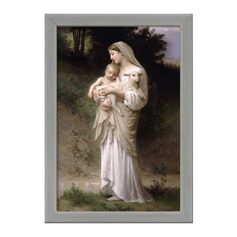 تابلو خندالو طرح نقاشی بی گناهی اثر ویلیام بوگرو کد F12502