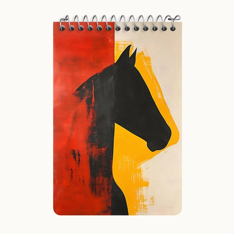 دفتر یادداشت 50 برگ خندالو طرح اسب کد F4620