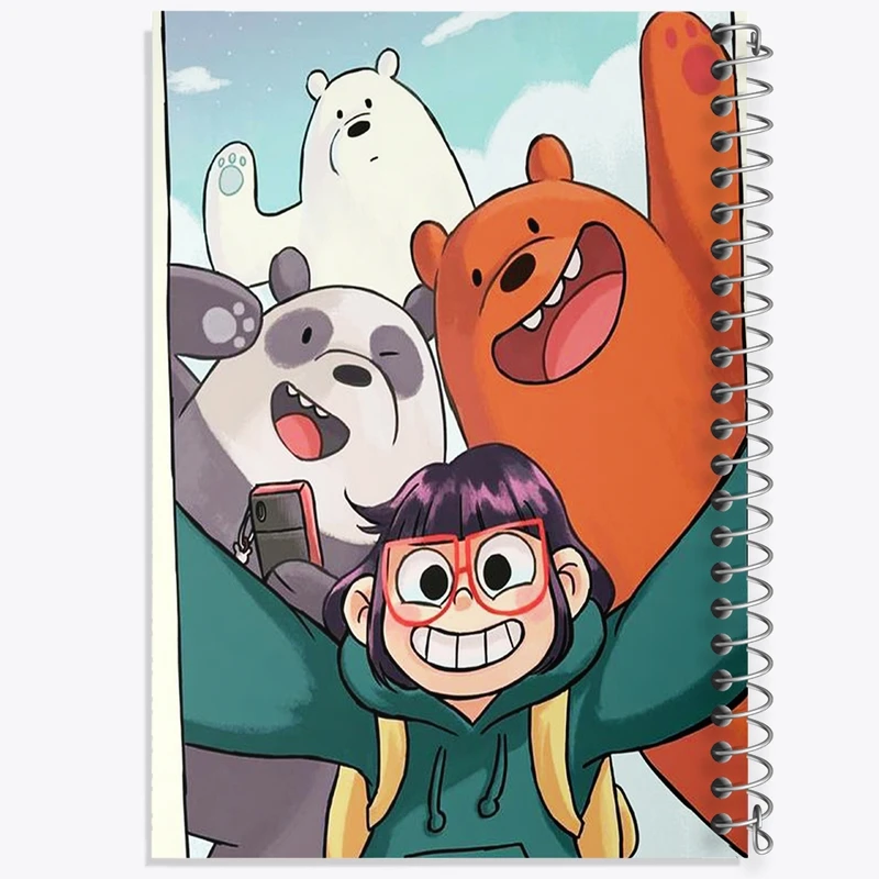 دفتر ژورنال نویسی 50 برگ خندالو مدل نقطه ای طرح سه خرس کله پوک کد F14239