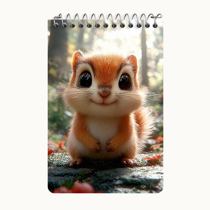 دفتر یادداشت 50 برگ خندالو طرح سنجاب کیوت کد F5341