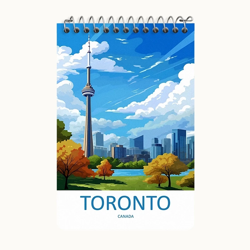 دفتر یادداشت 50 برگ خندالو طرح تورنتو (Toronto) کد F6309