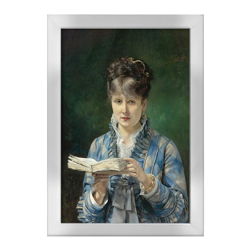 تابلو خندالو طرح نقاشی مطالعه کننده اثر ادواردو لئون گاریدو کد F12133