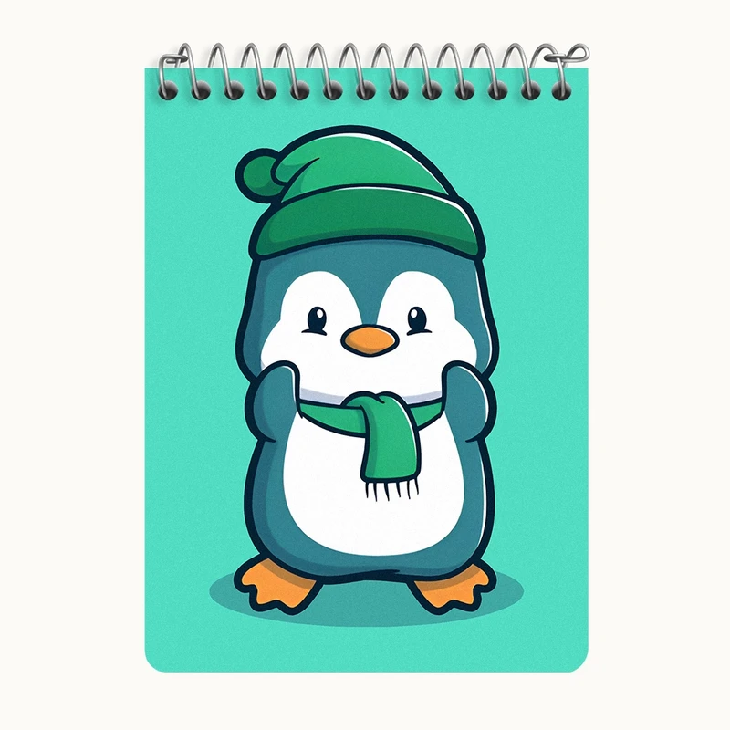 دفتر یادداشت 50 برگ خندالو طرح پنگوئن کیوت کد N5898