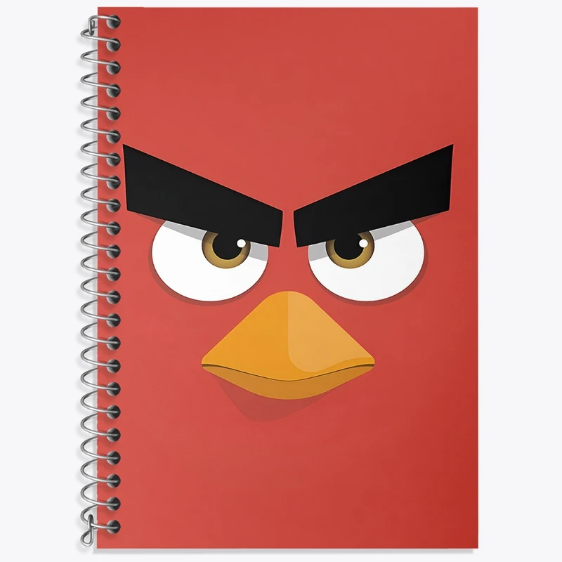 دفتر زبان 50 برگ خندالو مدل سه خط طرح پرندگان خشمگین کد F3307