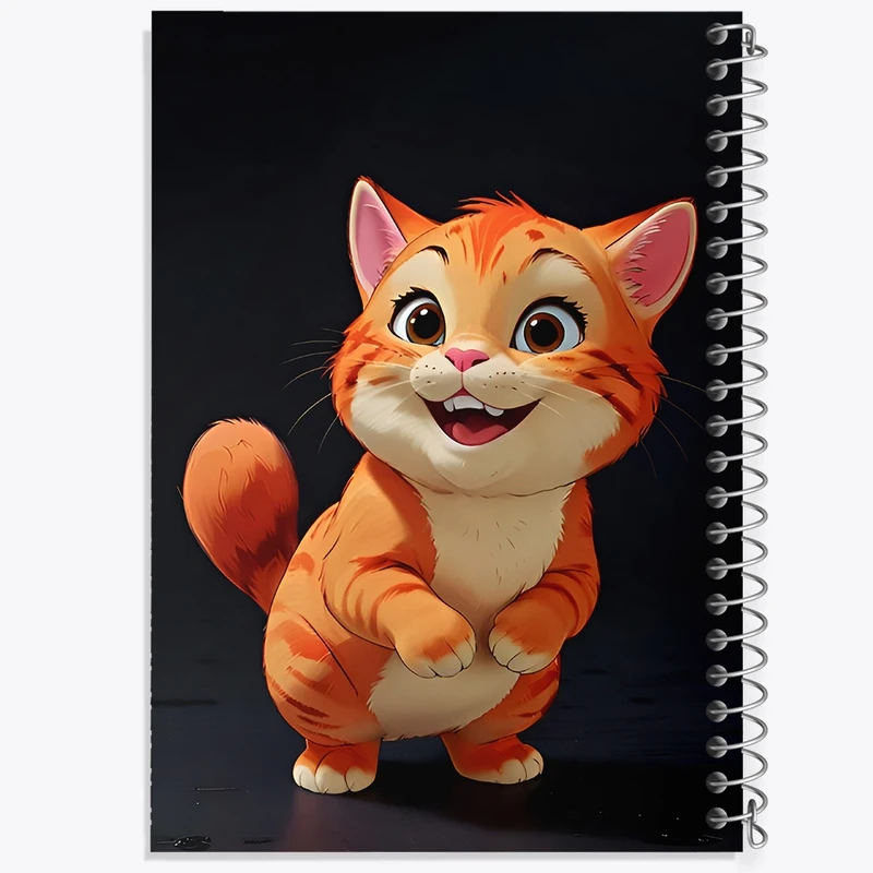 دفتر ژورنال نویسی 50 برگ خندالو مدل نقطه ای طرح گربه بامزه کد F8588