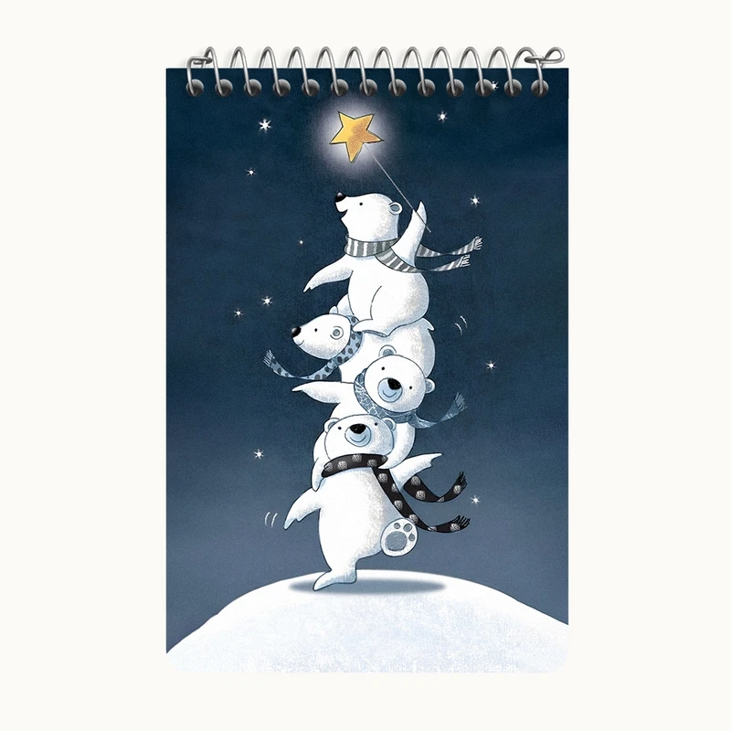 دفتر یادداشت 50 برگ خندالو طرح خرس های کیوت کد F8252